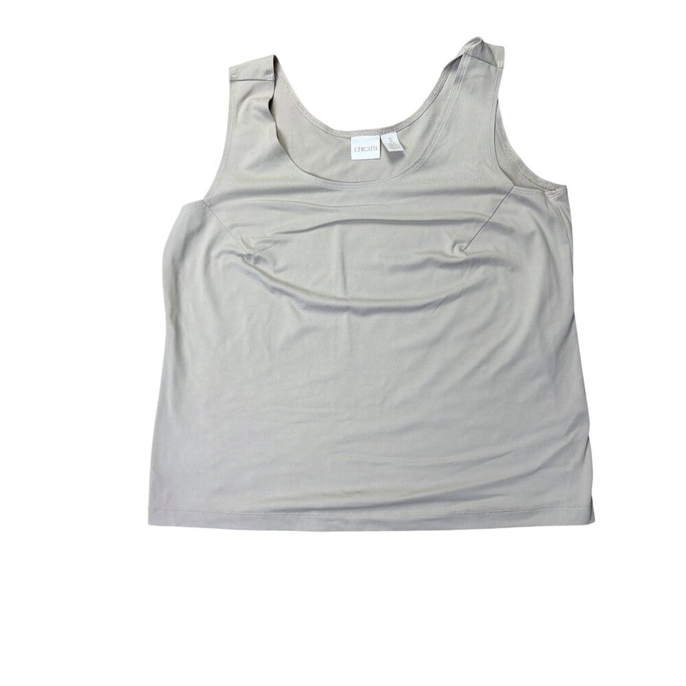 Chico's Grey Stretch Tank Top Size XL